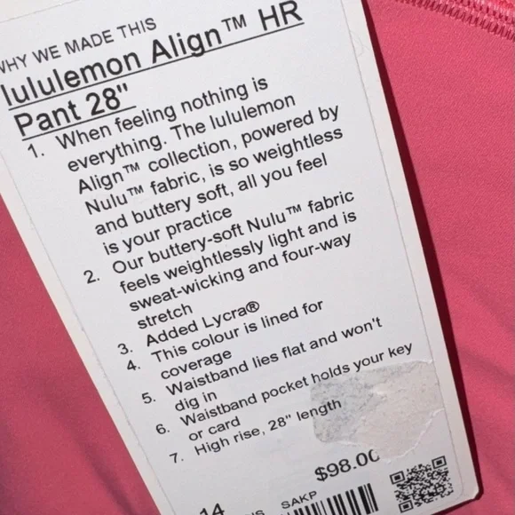 NWT lululemon athletica Pink Women's Pants - Picture 3 of 5